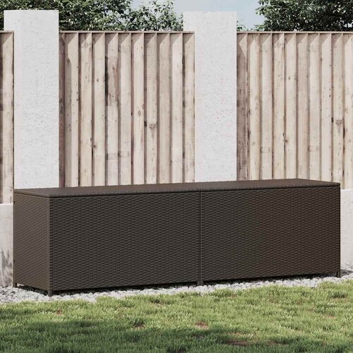  Vrtna kutija za pohranu od poliratana 200 x 50 x 60 cm smeđa Cijene