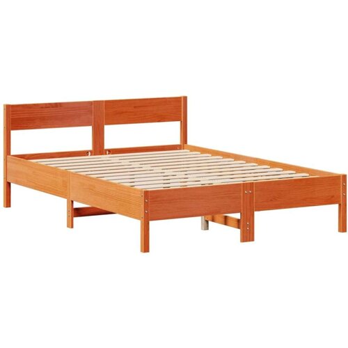  Krevet s regalom za knjige bez madraca 135 x 190 cm od borovine Slike