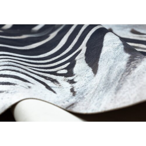 RugsX Preproge Umetna kravja koža, Zebra G5128-1 Bela-črna kož 180x220 cm Bela Cene