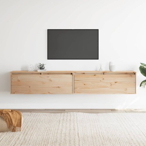 Furnova Stenska omarica 2 kosa 100x30x35 cm trdna borovina, (21949753) Cene