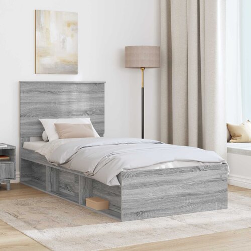  Krevetna konstrukcija s uzglavljem Siva Sonoma 75 x 190 cm Slike