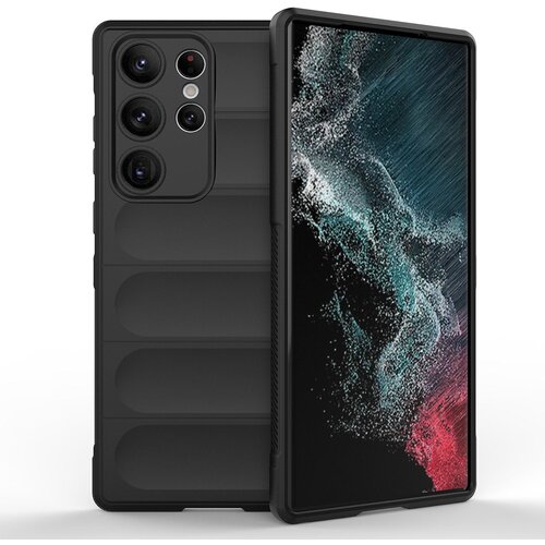  Eleganten Wave ovitek za Samsung S23 Ultra, Črn Cene