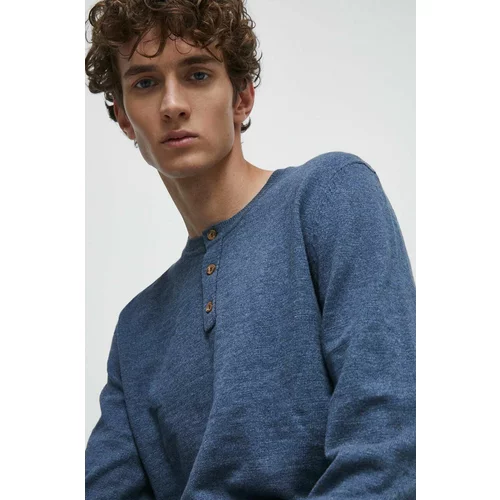 Medicine Pamučni pulover boja: tamno plava, lagani