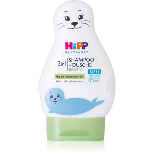 Hipp Babysanft Sensitive otro&amp;scaron;ki &amp;scaron;ampon za telo in lase Seal 200 ml Slike