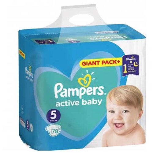 Pampers pelene active baby gpp 5 junior, 78/1 Slike