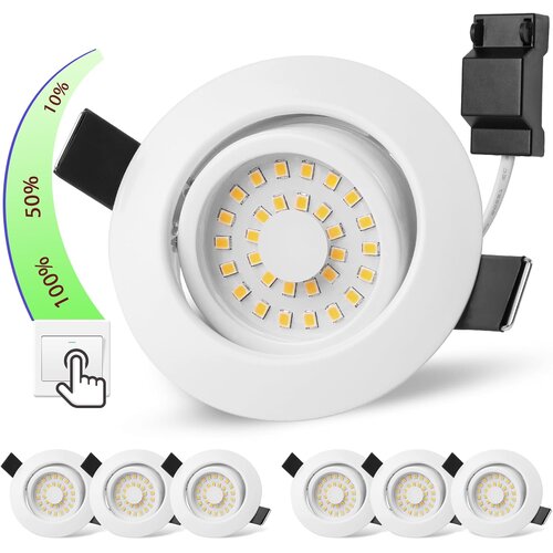 BOYIR 230 v vgradni zatemnljiv led reflektor - set 6 kosov odprta embalaža Cene