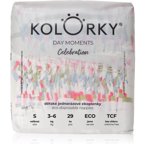Kolorky DAY Moments Celebration jednokratne EKO pelene Size S 3-6 kg 29 kom Cijene