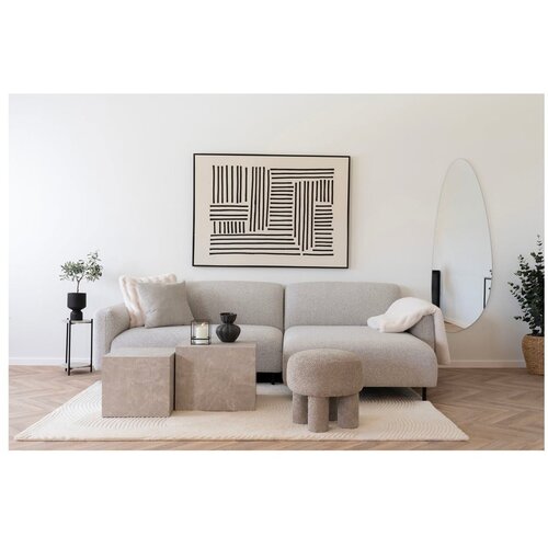 House Nordic Svetlo siv tabure iz tkanine boucl&amp;eacute; Perth &amp;ndash; Slike