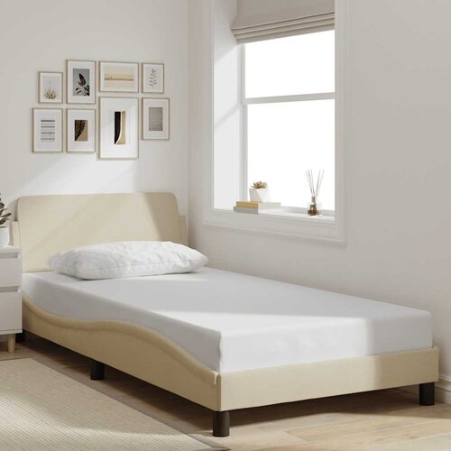  Okvir za krevet Dover krem 100 x 200 cm od tkanine Cijene