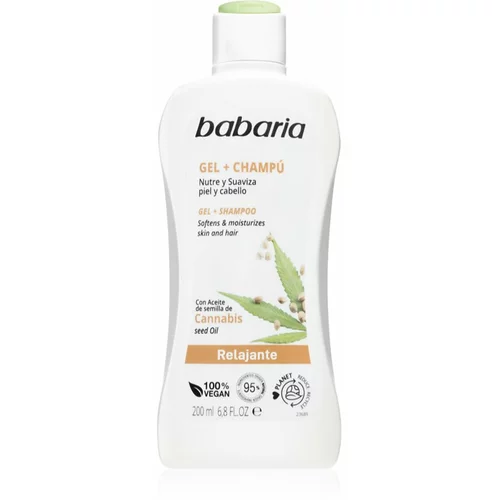 Babaria Cannabis gel za prhanje in šampon 2v1 200 ml