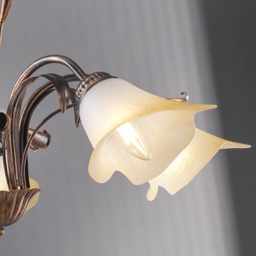  ONLI - Luster na lancu LUCREZIA 5xE14/6W/230V bronzana Slike