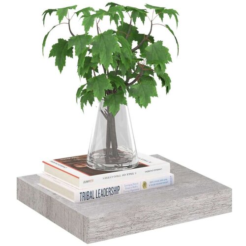 vidaXL Plutajuća zidna polica siva boja betona 23 x 23,5 x 3,8 cm MDF Cene