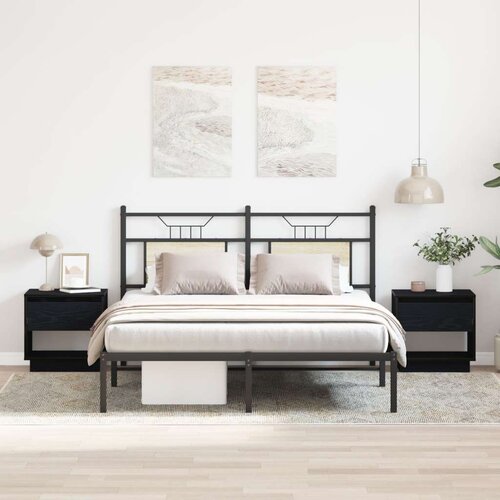  Noćni ormarić 2 kom Crna hrast 45x34x49 cm Konstruirano drvo Cijene