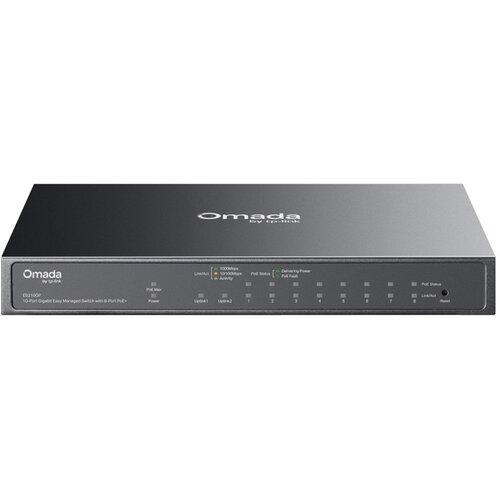 Tp-link Omada ES210GP network switch Managed L2 Gigabit Ethernet (10 /100 /1000) Power over Ethernet (PoE) DIN rail Black Cene