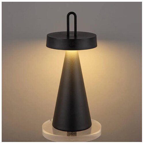  LED prigu&amp;scaron;iva spolja&amp;scaron;nja punjiva dodirna stona lampa HALO LED/1,5W/3,7V 3000 mAh IP44 crna Slike