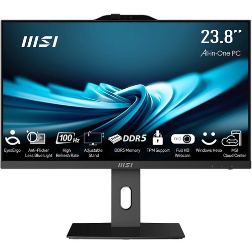 MSI AIO PRO AP242P 14M-649XEU i5-14400 23.8 IPS LED FHD Non-Touch Anti-Glare 16GB SSD512GB M.2 AX211 WiFi 6E NoOS Black Cijene