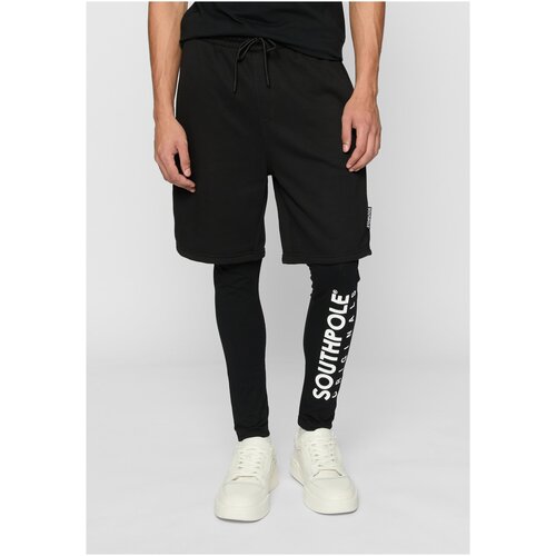 Southpole Men&amp;#039;s fleece shorts with leggings black Slike