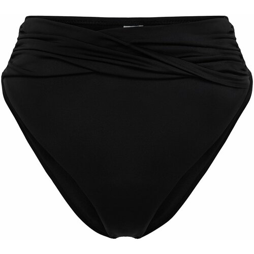 Trendyol Black Knotted High Waist Bikini Bottom Slike