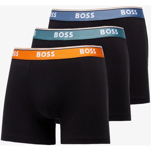 Hugo Boss Stretch-Cotton Boxer Briefs With Logo Waistbands 3-Pack