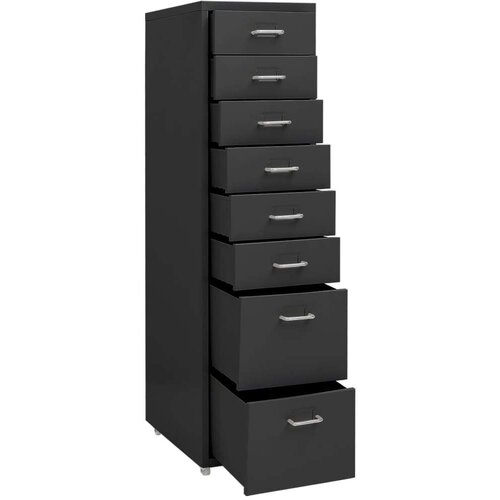VidaXL mobilni ormarić za spise antracit 28 x 41 x 109 cm metalni Slike