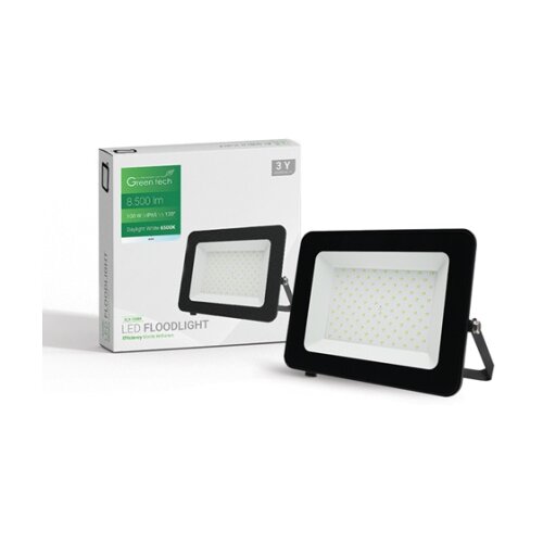 Greentech led reflektor 100w 6500k 8500lm ip65 crni ( ALX-100BK ) Cene