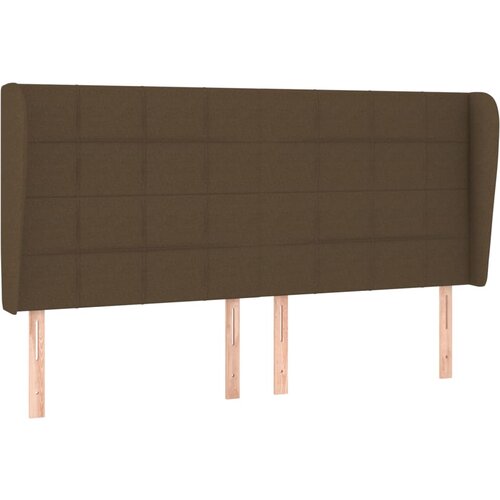 Maison Chic vzglavna omarica - nočna omarica - posteljna omarica z u&scaron;esi temno rjavo 203x23x118/128 cm blago, (21712238) Cene