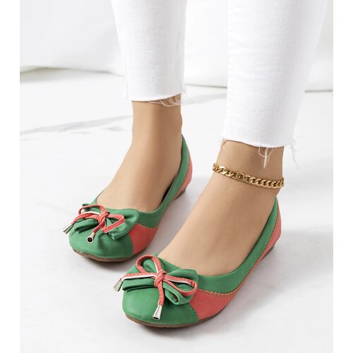 Gemre Green ballet flats with a bow Eske Slike