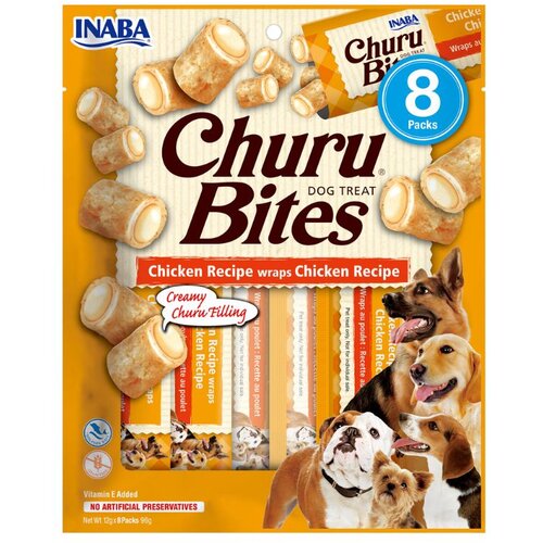 Churu poslastica za pse Bites piletina 8x12 g Slike