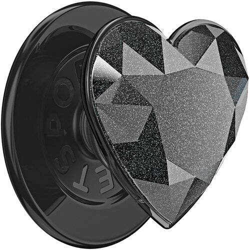 Popsockets Premium PopGrip MagSafe držalo, stojalo in selfi, kristalni učinek, Črna, (5000277124) Cene