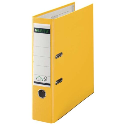 Leitz Plastic Lever Arch File A4 80mm 180&amp;deg; Yellow mapa za dokumente s prstenom Žuto Slike
