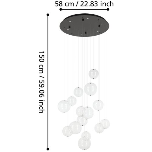 Eglo 390333 - led prigu&amp;scaron;iva luster na sajli espardello 6xLED/4,2W/230V 3000K Slike