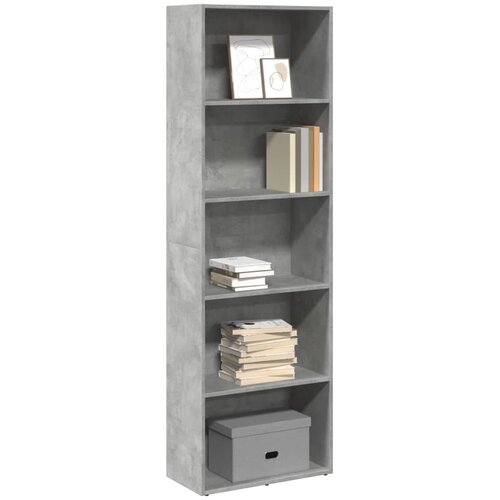  Regal za knjige boja betona 60x30x189 cm konstruirano drvo Cene