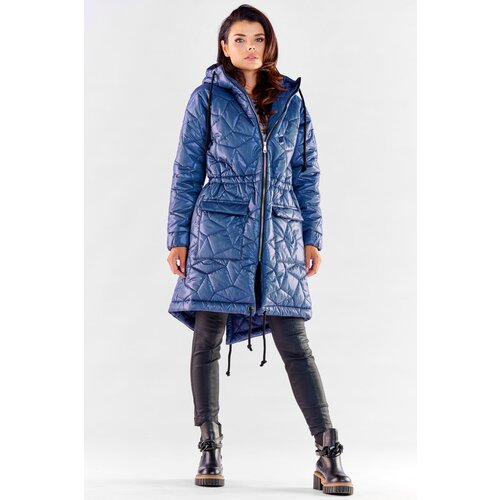 Awama Woman&amp;#039;s Coat A538 Navy Blue Slike