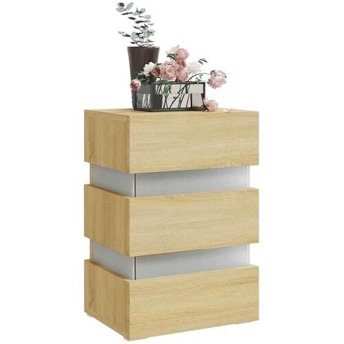 VidaXL led noćni ormarić boja hrasta sonome 45 x 35 x 67 od iverice Slike