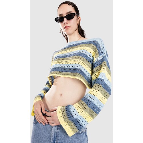 24COLOURS 41352 Striped Crochet Pulover striped Slike
