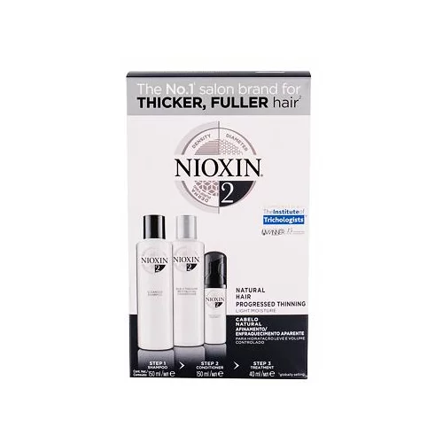Nioxin System 2 darilni set šampon System 2 150 ml + balzam System 2 150 ml + nega las System 2 40 ml za ženske