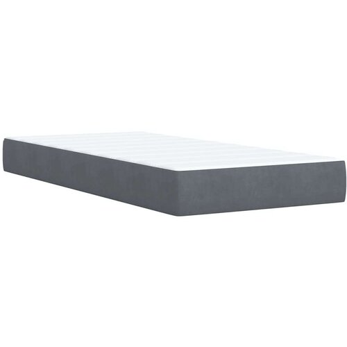 VidaXL Box spring krevet s madracem tamnosivi 100x200 cm bar&amp;scaron;unasti Slike