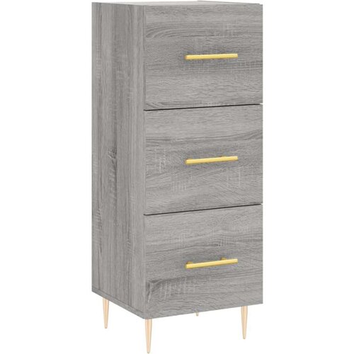 VidaXL Visoka komoda siva sonome 34 5x34x180 cm od konstruiranog drva Slike