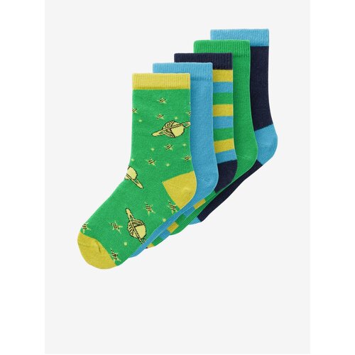 Name it Set of five pairs of children&amp;#039;s socks in blue and green Vagn - Girls Slike