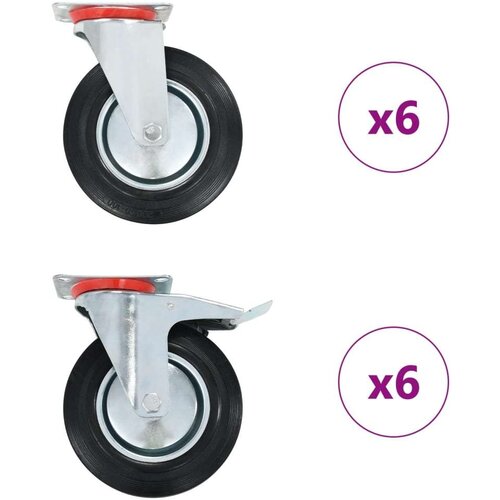 vidaXL Gibljiva kolesa 12 kosov 200 mm Cene