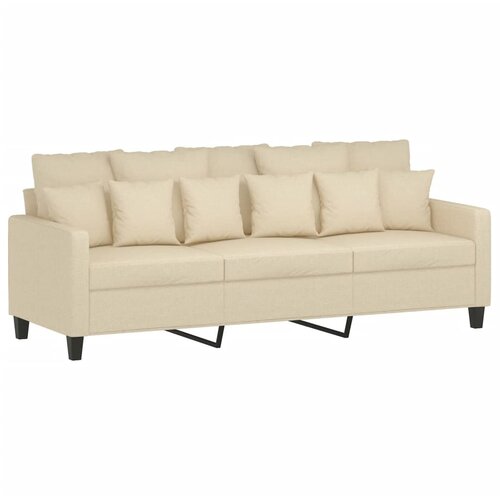  4-dijelni set sofa s jastucima krem od tkanine Slike