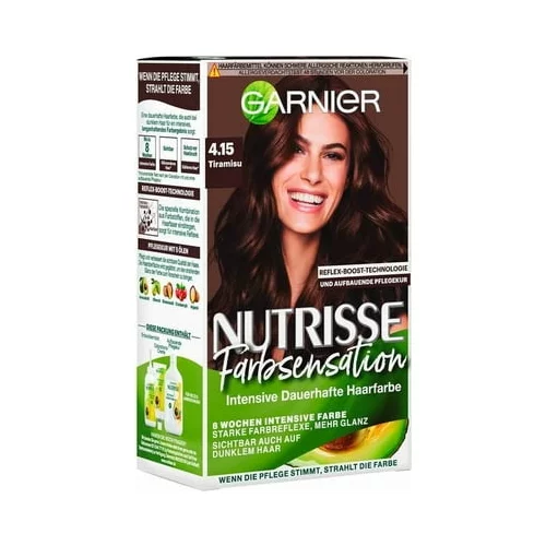Garnier nutrisse FarbSensationtrajna nega-barva za lase št. 4.15 tiramisu rjava