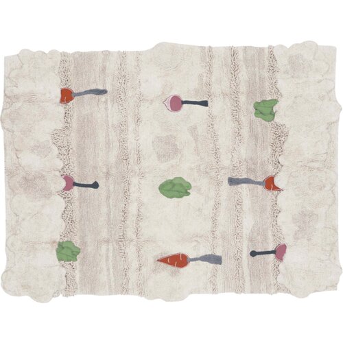 Lorena Canals Krem pamučan dječji tepih za igru 120x160 cm Veggie Garden &amp;ndash; Slike