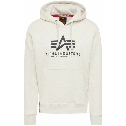 Alpha Industries Sweater majica siva / crna