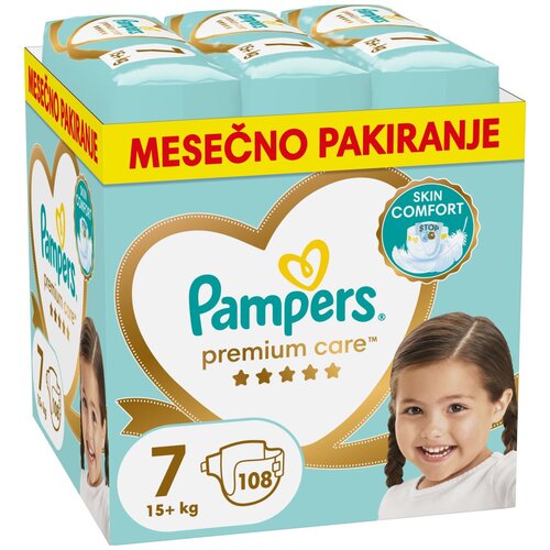 Pampers plenice Premium mesečno pakiranje S7, 15+ kg, 108/1 Cene