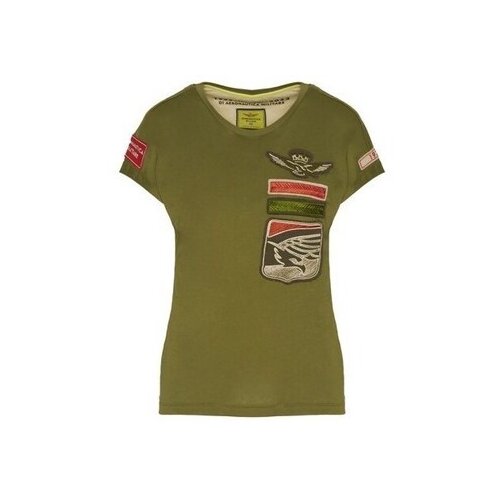 Aeronautica Militare Majice s kratkimi rokavi TS2060DJ51007255 Zelena Cene