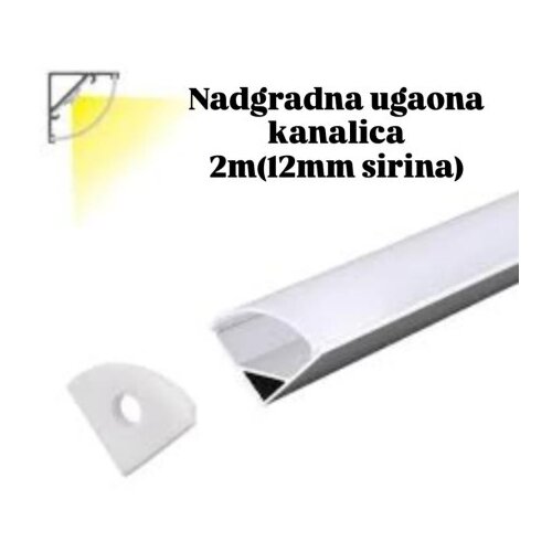  Aluminijumska ugaona kanalica sa difuzorom 2m ( 6454-2 ) Slike