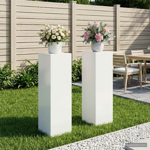  Stalak za biljke 2 pcs Bijela 30 x 30 x 100 cm Čelik Cene