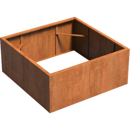 ADEZZ Korito za rastline Carrez iz jekla Corten - kvadratno / brez dna - 140 x 140 x 60 cm Cene