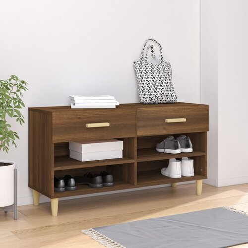 Furnova Omarica za čevlje rjavi hrast 102x35x55 cm konstruiran les, (21955614) Slike